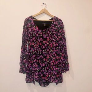 Forever 21 purple floral romper